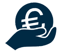 Eurozeichen mit Hand